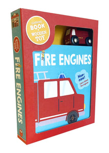 Fire Engines : Book & Wooden Toy Set