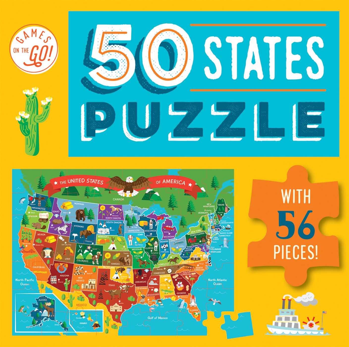 Games on the Go!: 50 States Puzzle