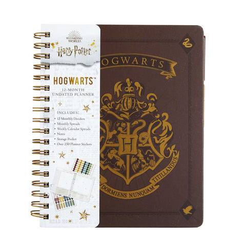 Harry Potter: Hogwarts 12-Month Undated Planner : (Harry Potter School Planner School, Harry Potter Gift, Harry Potter Stationery, Undated Planner)