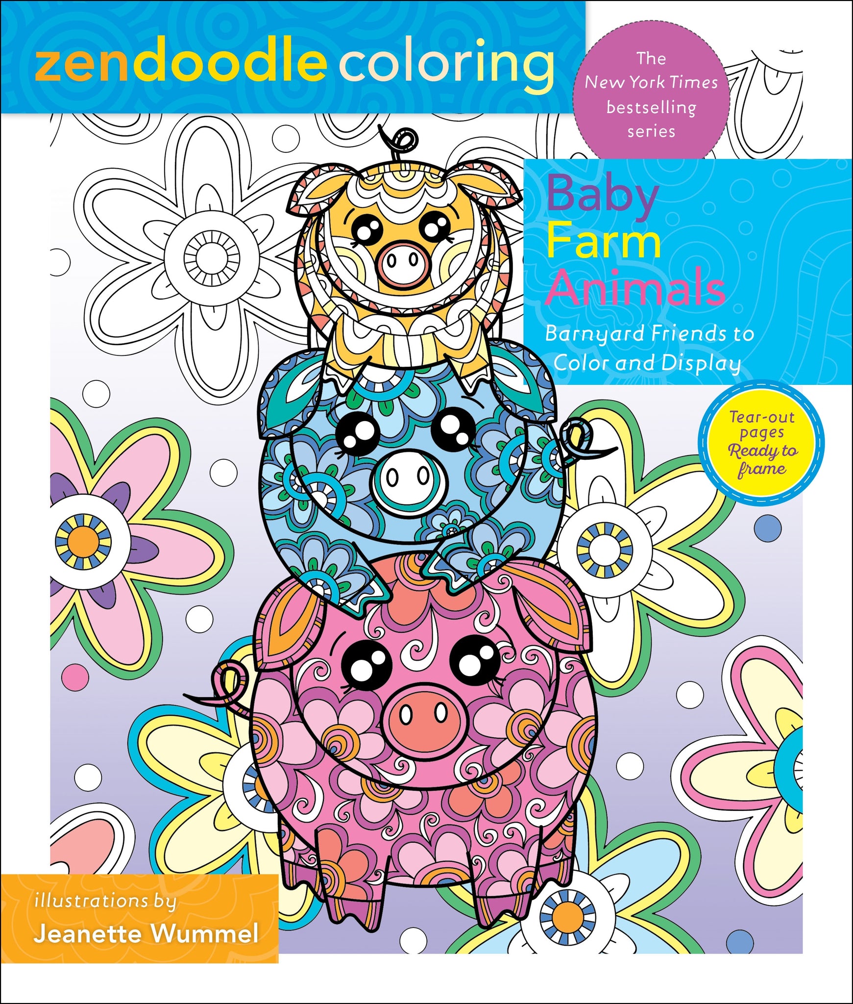 Zendoodle Coloring: Baby Farm Animals : Barnyard Friends to Color and Display