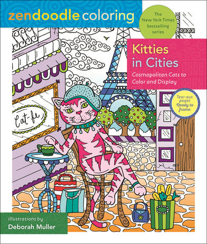 Zendoodle Coloring: Kitties in Cities : Cosmopolitan Cats to Color and Display