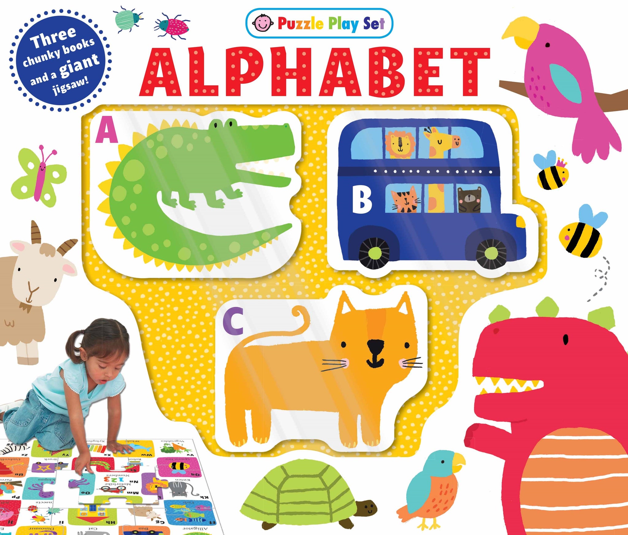 Puzzle Play Set: ALPHABET : Three Chunky Books and a Giant Jigsaw