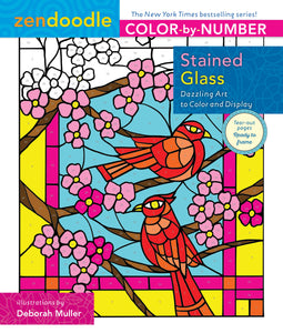 Zendoodle Color-by-Number: Stained Glass : Dazzling Art to Color and Display