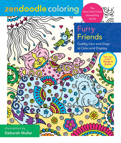 Zendoodle Coloring: Furry Friends : Cuddly Cats and Dogs to Color and Display