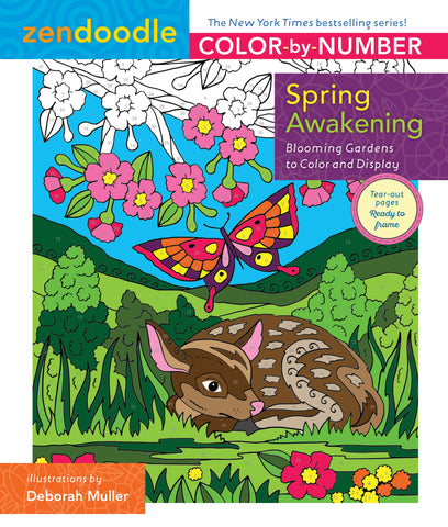 Zendoodle Color-by-Number: Spring Awakening : Blooming Gardens to Color and Display