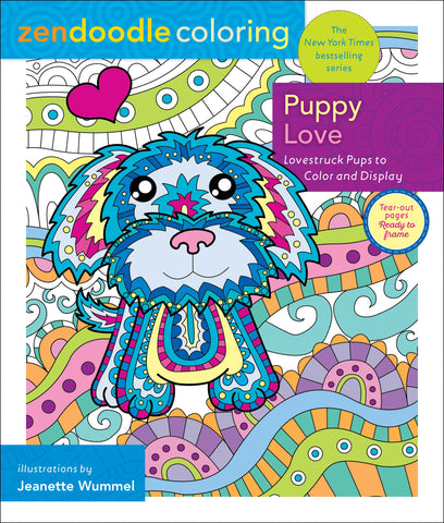 Zendoodle Coloring: Puppy Love : Lovestruck Pups to Color and Display