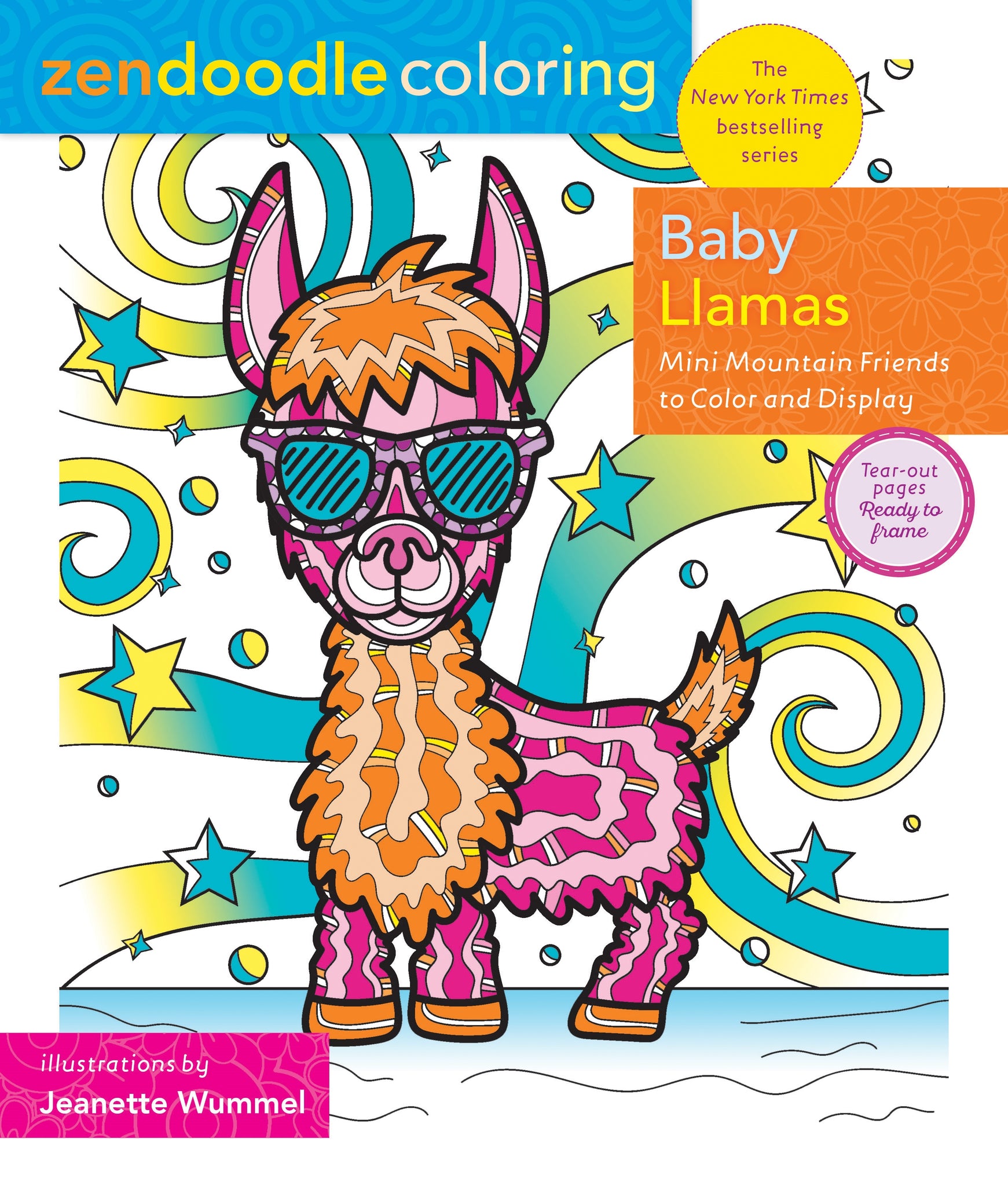 Zendoodle Coloring: Baby Llamas : Mini Mountain Friends to Color and Display